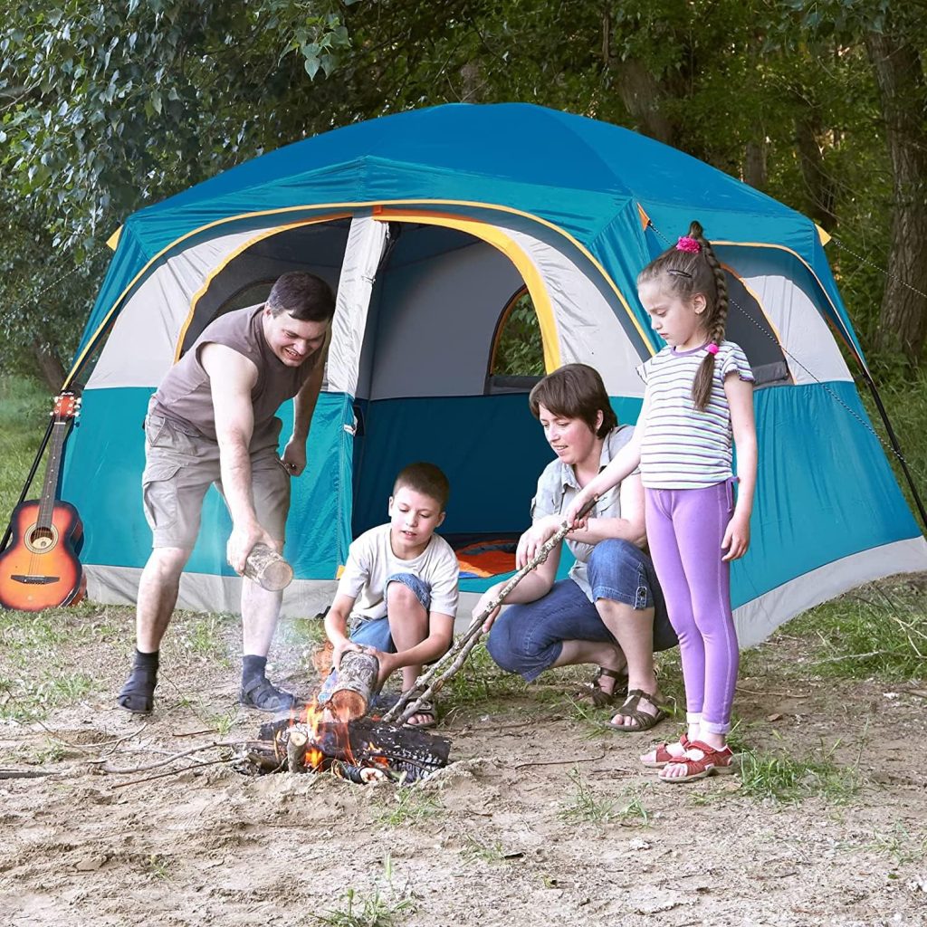 SKILEC tente de camping gonflable pour 6-8 Personnes